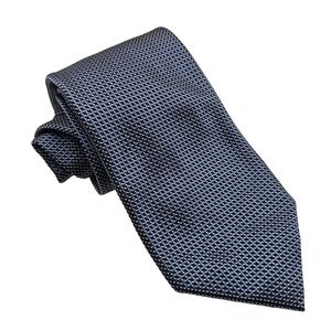 Canali Exclusive Collection Silk Tie Blue Micro Pattern Italy Luxury Designer